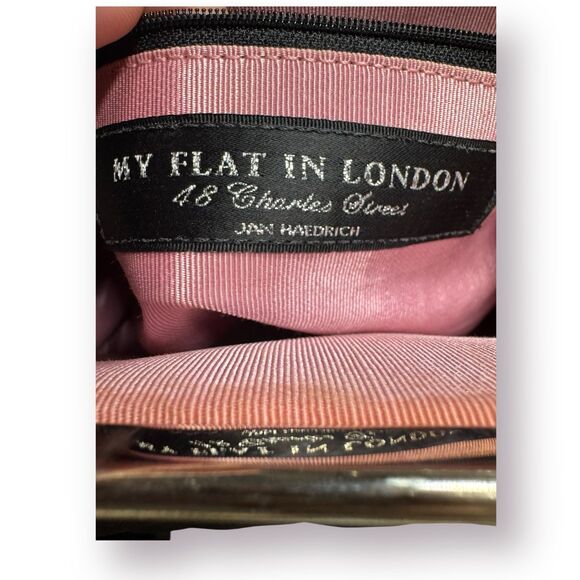 My Flat In London Vintage Quilted Nylon Handbag Jan Haedrich Pink Scotty Dog - Picture 7 of 10